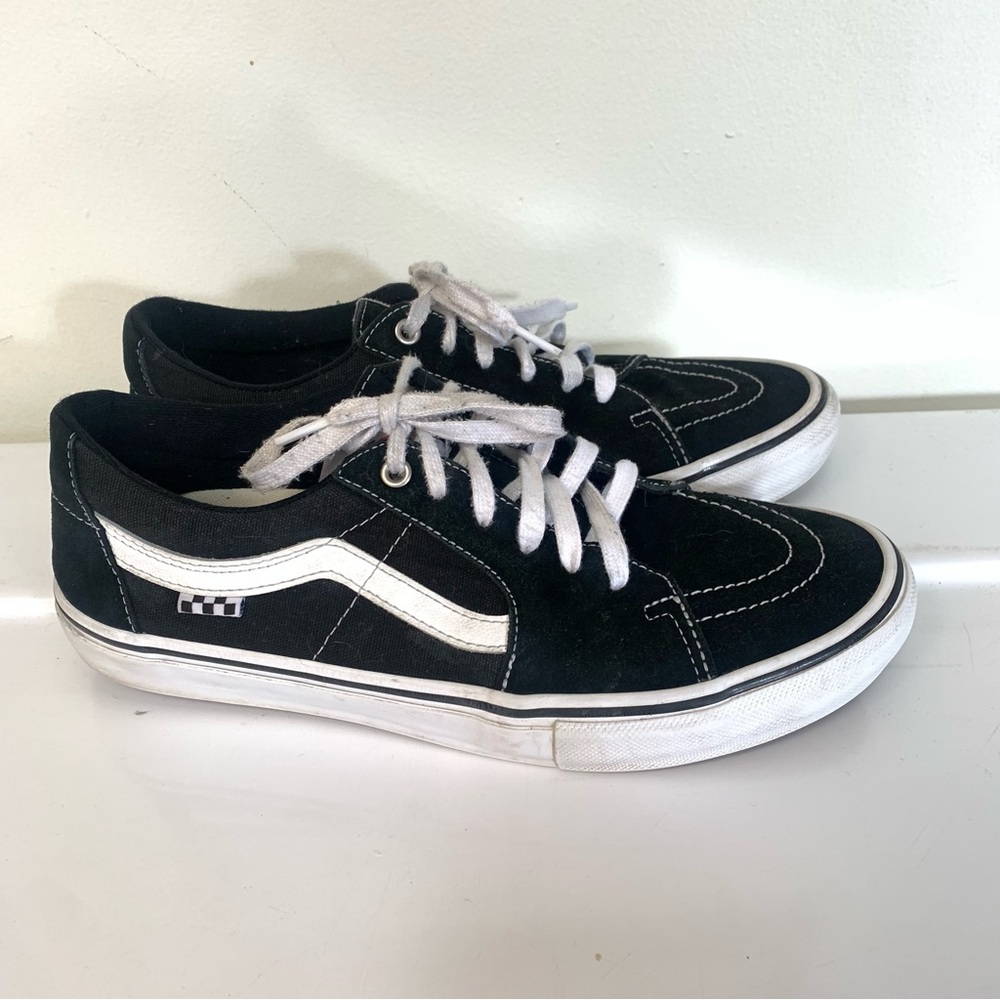 Vans Black and White Skate Sneakers
